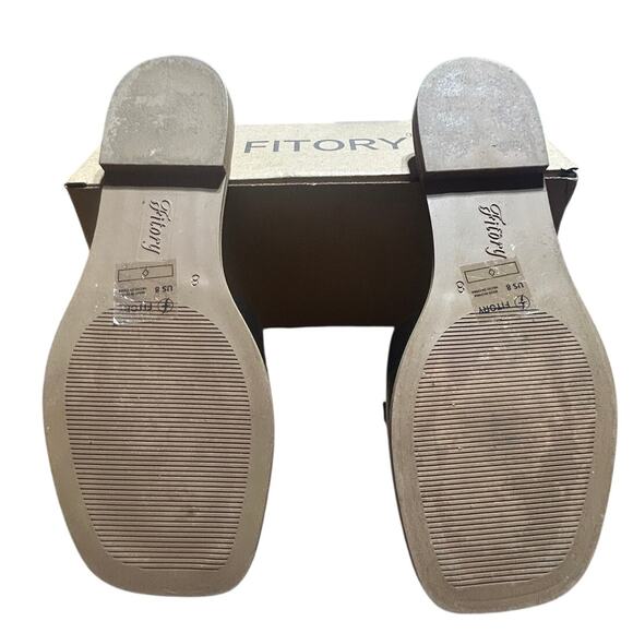 Fitory Black Slip on flats with gold chain size 38 - Picture 7 of 7